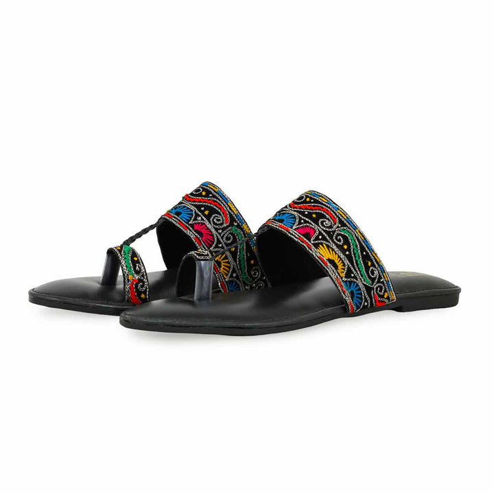 Black Fancy Chappal EC0213