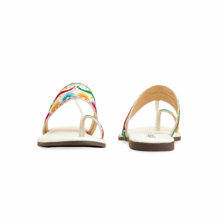 White Ethnic Chappal EC0213