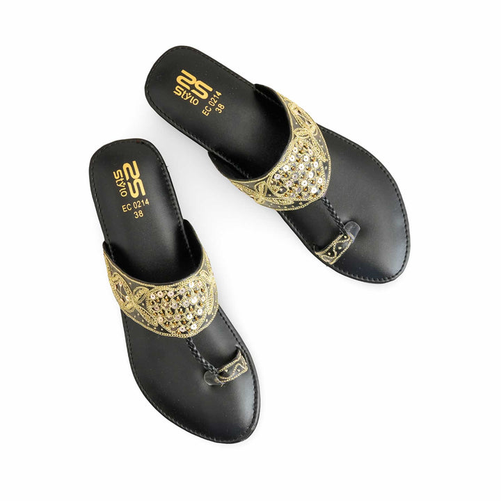 Black Ethnic Chappal EC0214