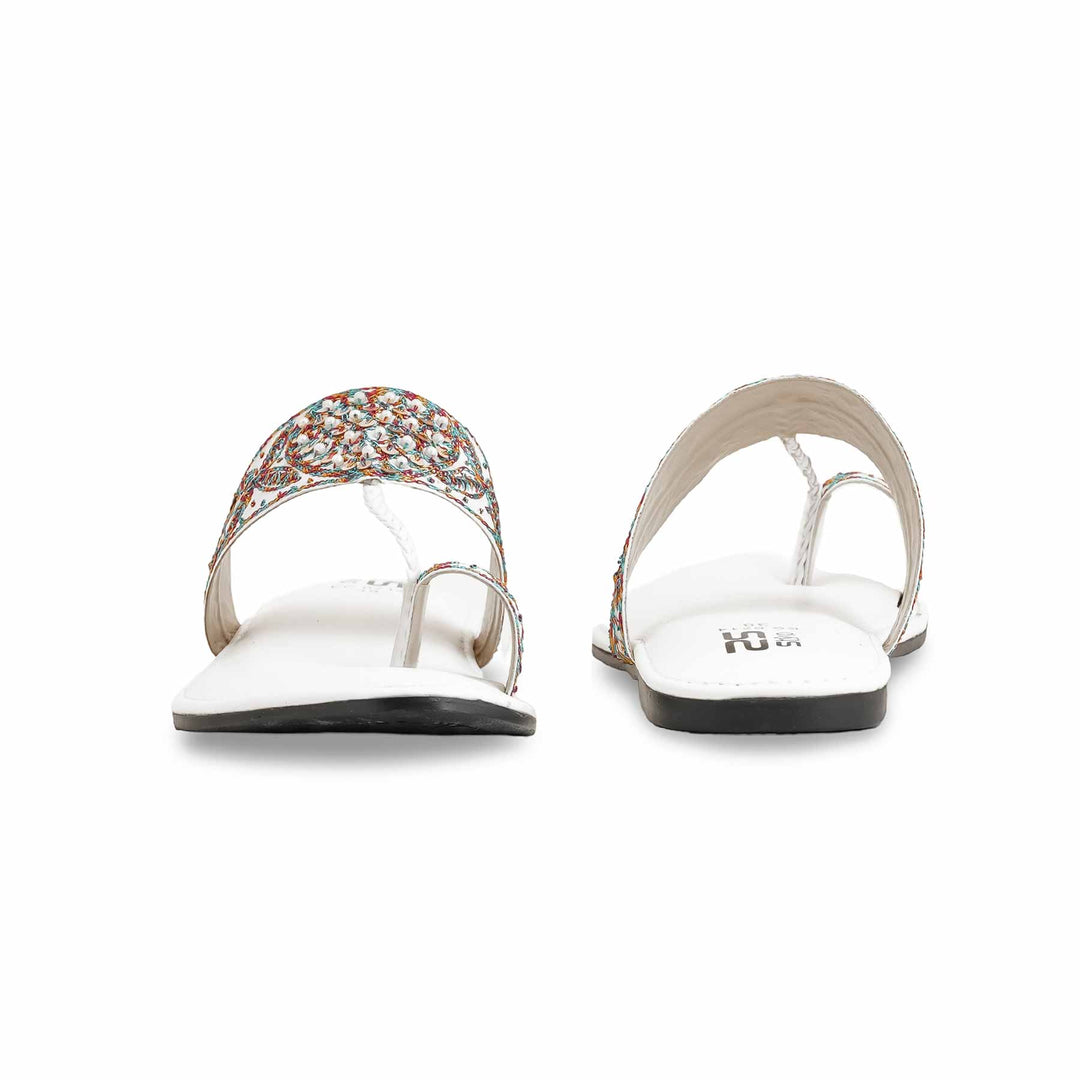 White Formal Women Chappal EC0214