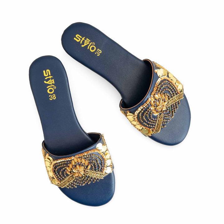 Blue Fancy Women Slipper EC0218