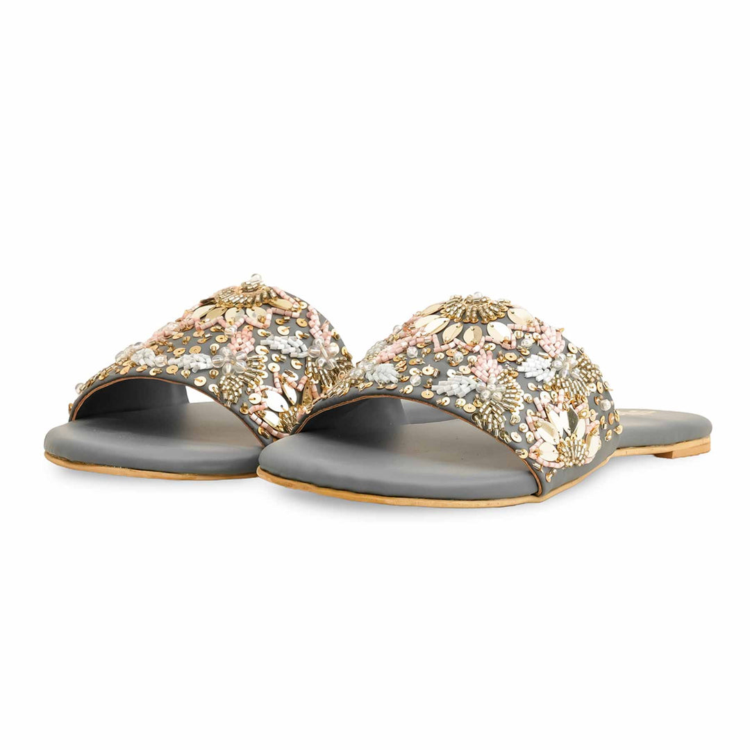 Grey Fancy Women Slipper EC0219