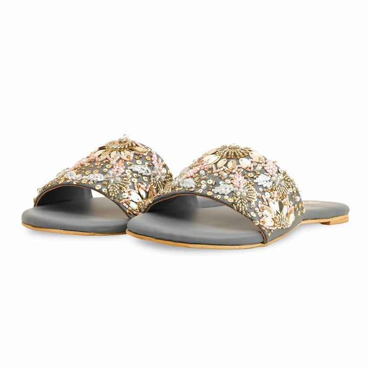 Grey Fancy Women Slipper EC0219
