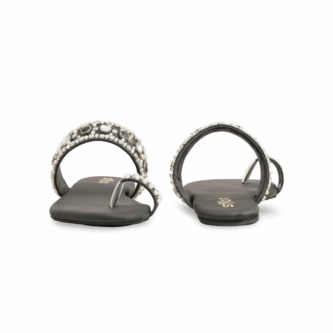 Black Fancy Women Chappal EC0220