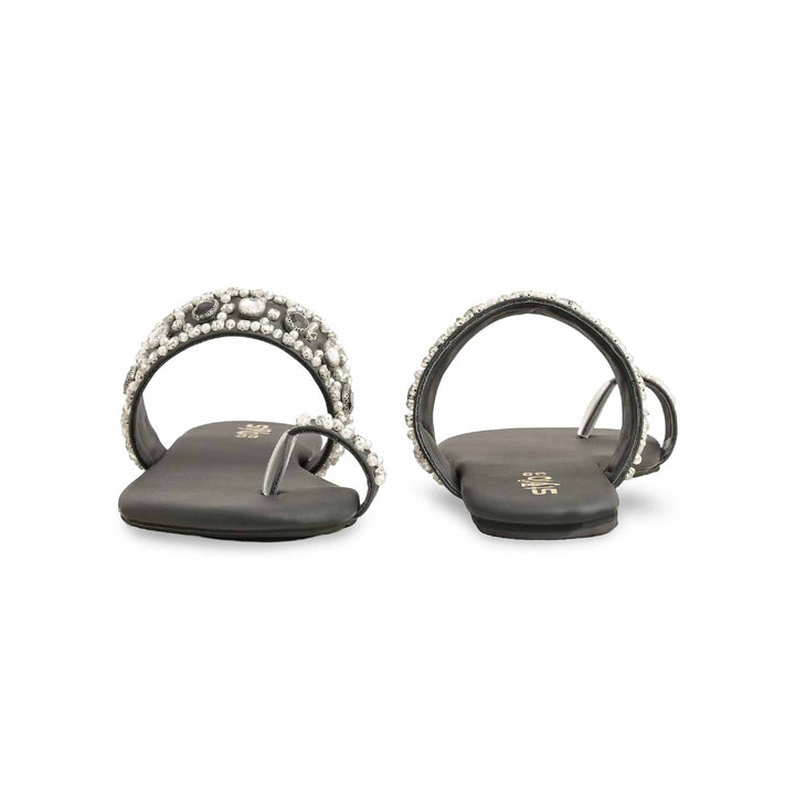 Black Fancy Women Chappal EC0220
