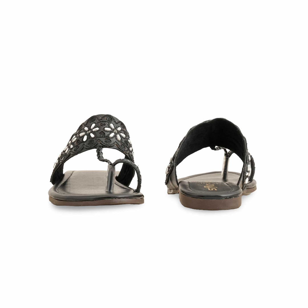 Black Formal Chappal For Women EC0231
