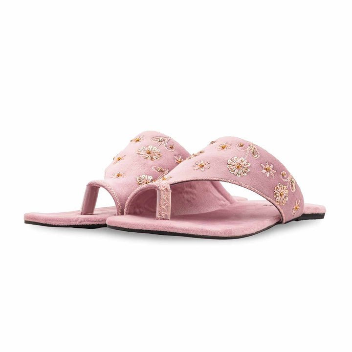 Pink Ethnic Chappal For Women EC0250