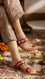 Maroon Leather Kolapori For Women EC0268