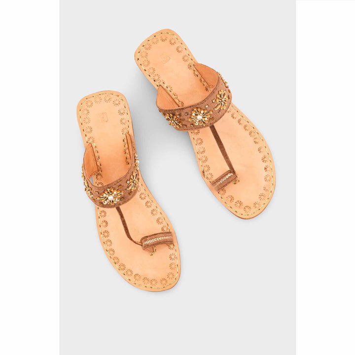 Golden Leather Kolapori For Women EC0284
