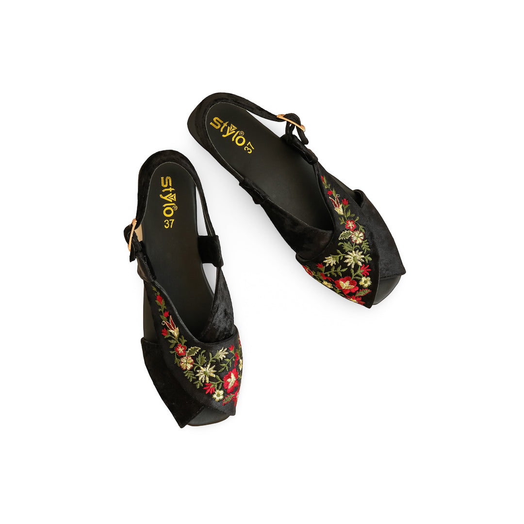 Black Formal Peshawari Chappal EC3183