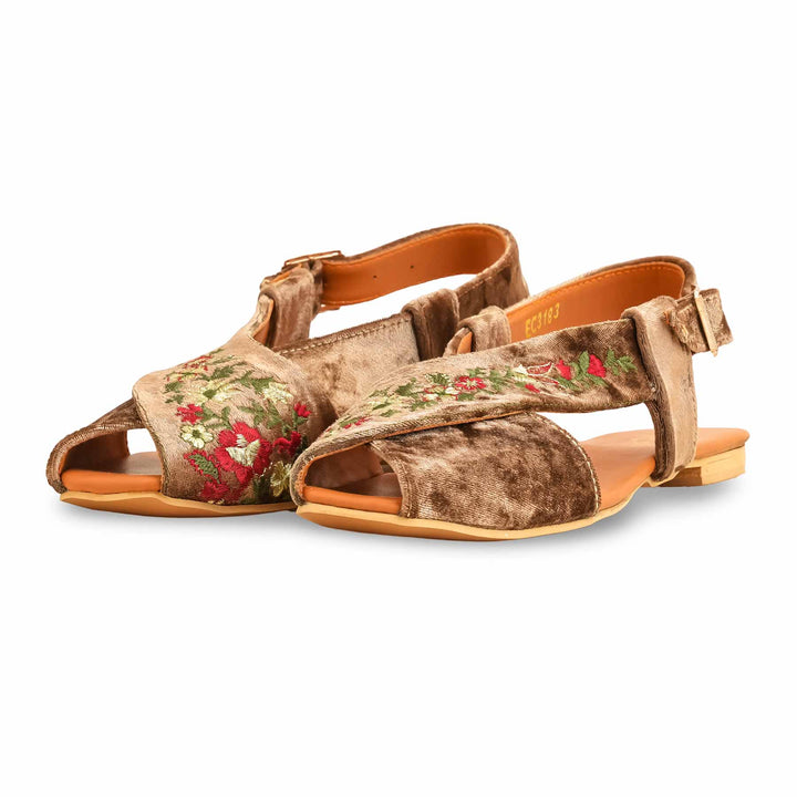 Brown Formal Peshawari Chappal Ec3183