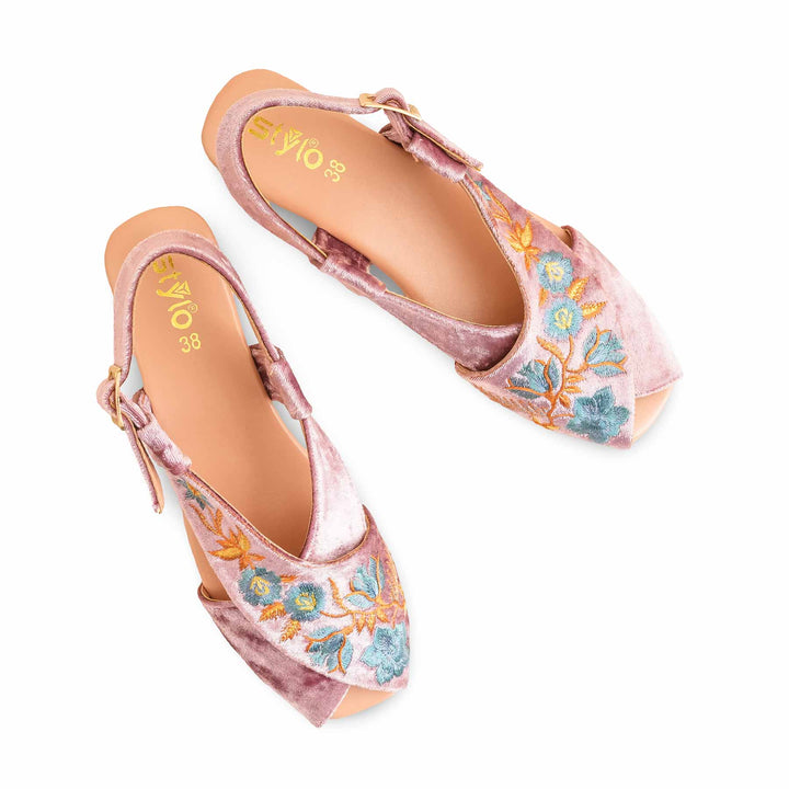 Pink Formal Peshawari Chappal For Ladies EC3184
