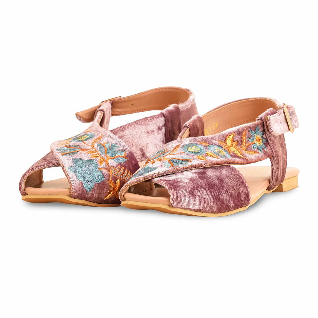 Pink Formal Peshawari Chappal For Ladies EC3184