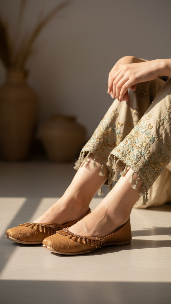 Brown Fancy Khussa  EC8509