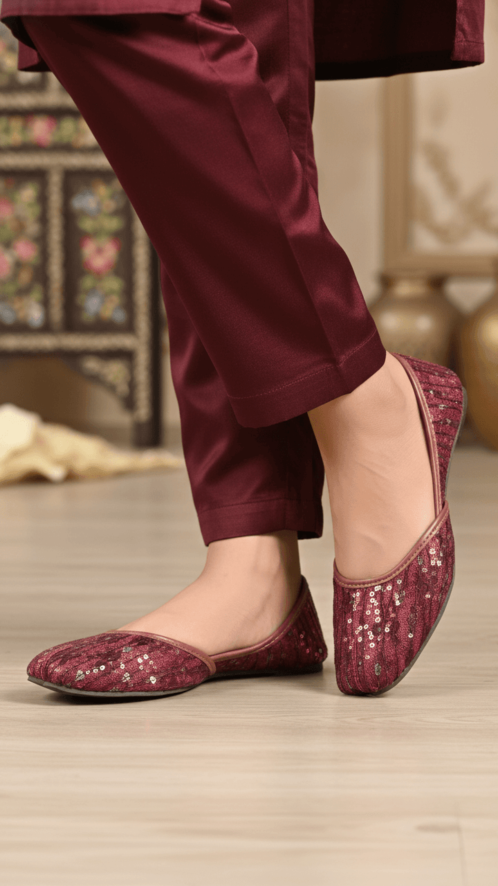 Maroon Casual Khussa EC8574