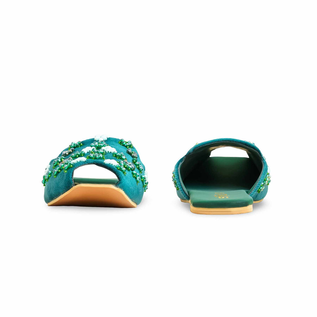 Green Fancy Back Open Khusa EC8578