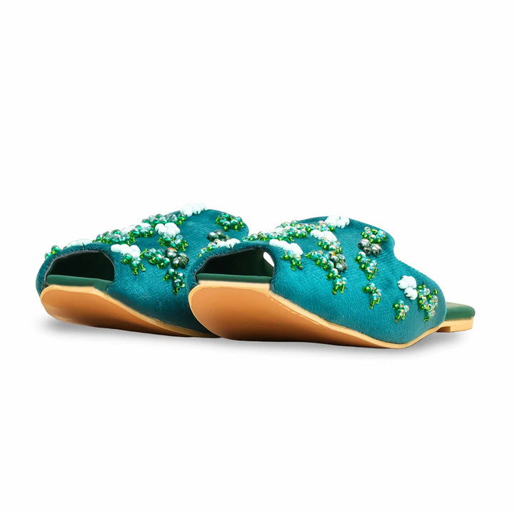 Green Fancy Back Open Khusa EC8578
