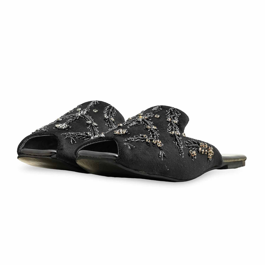 Black Fancy Back Open Khusa EC8579