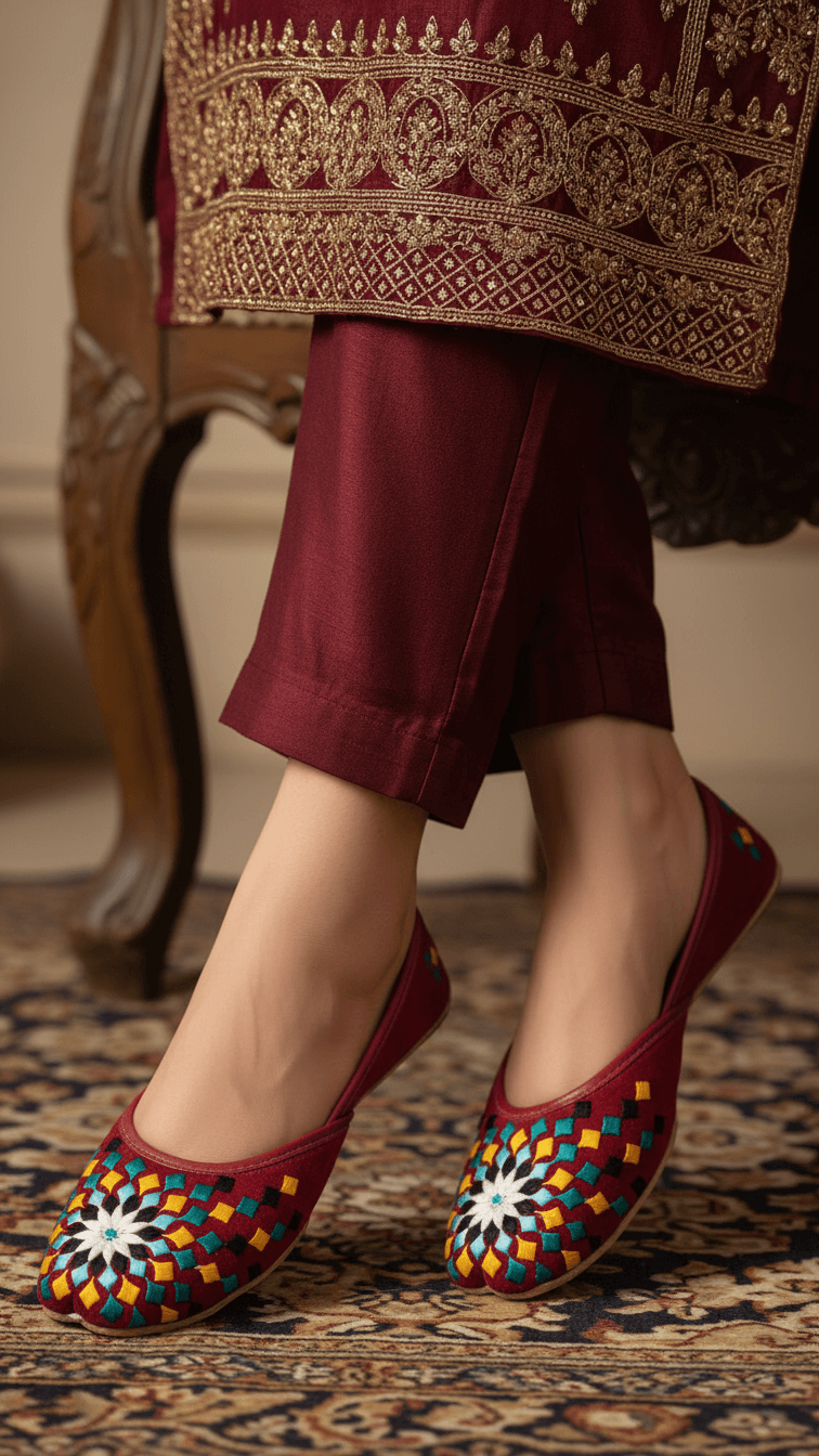 Maroon Formal Khussa EC8580