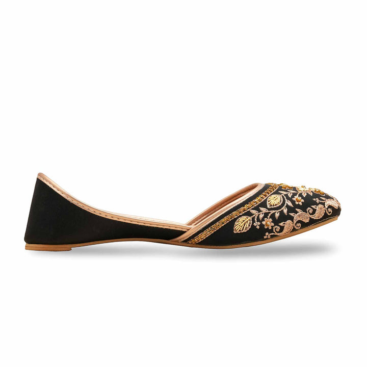 Black Fancy Khusa For Ladies EC8593