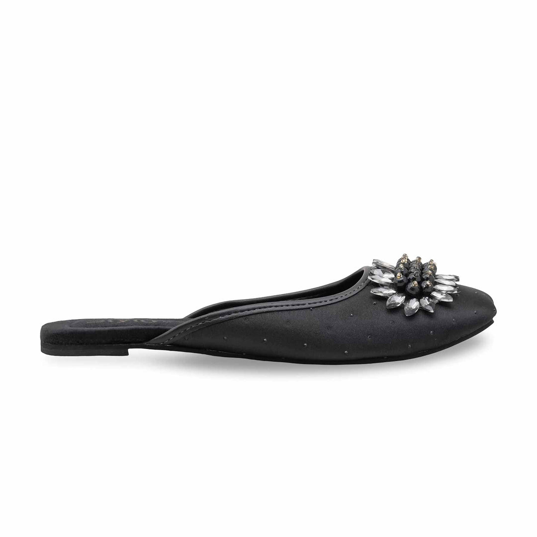Black Fancy Back Open Khusa EC8596