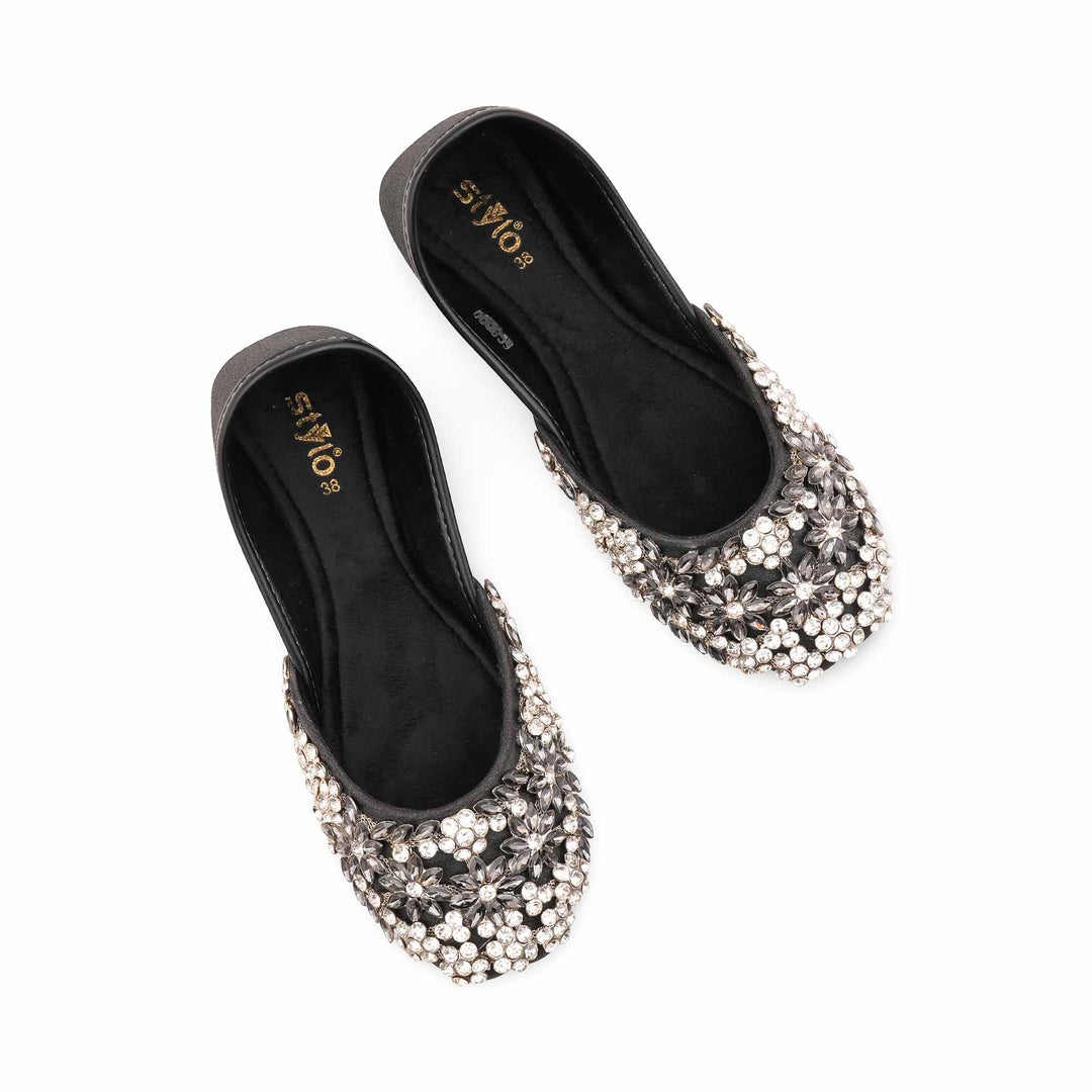 Black Ethnic Khussa For Ladies EC8600