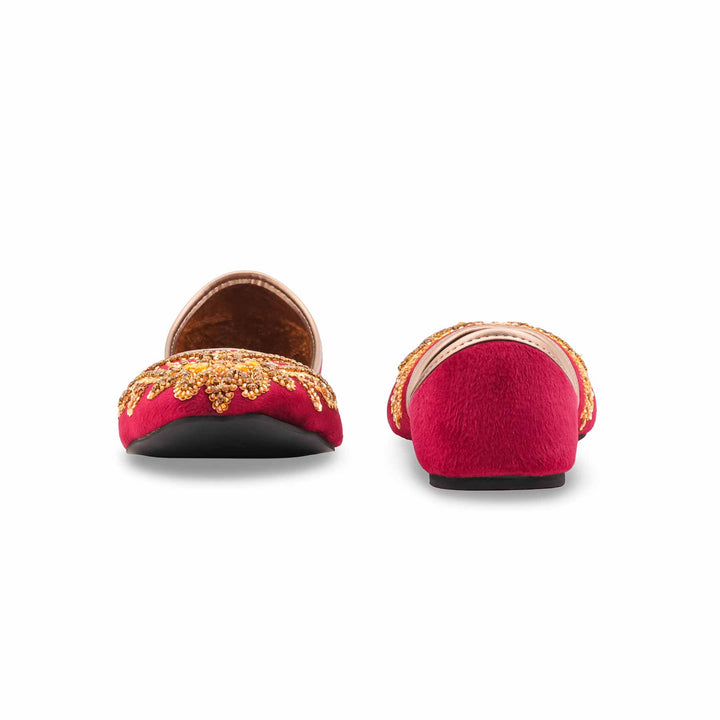 Maroon Fancy Khussa For Ladies EC8604