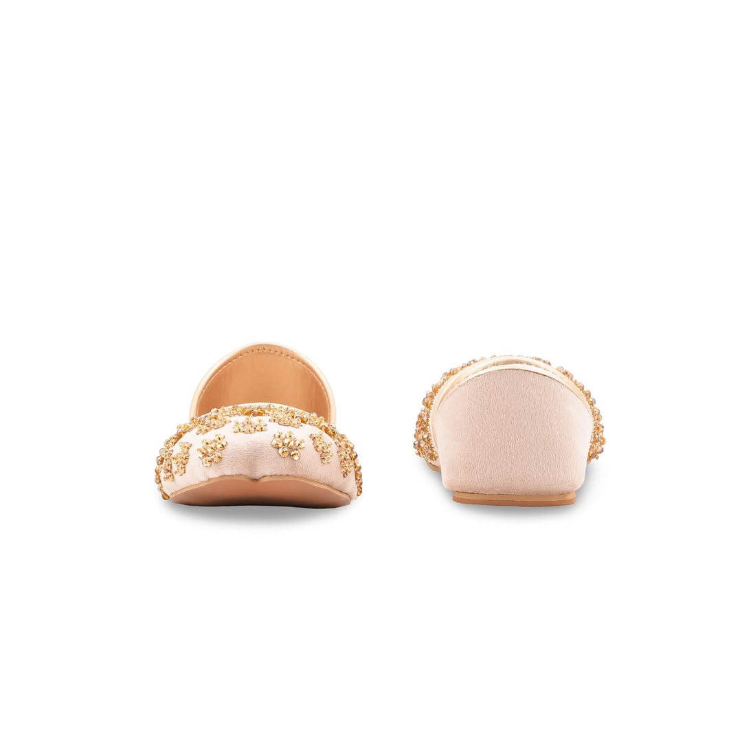 Golden Fancy Khussa For Ladies EC8610