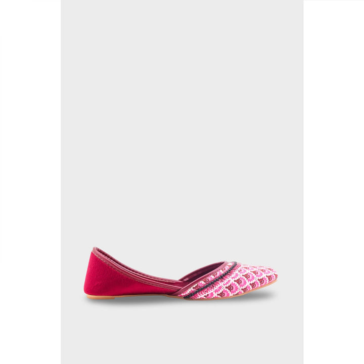 Maroon Ethnic Khussa For Women EC8611