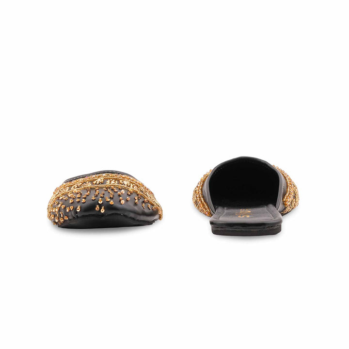 Black Fancy Back Open Khussa EC8612