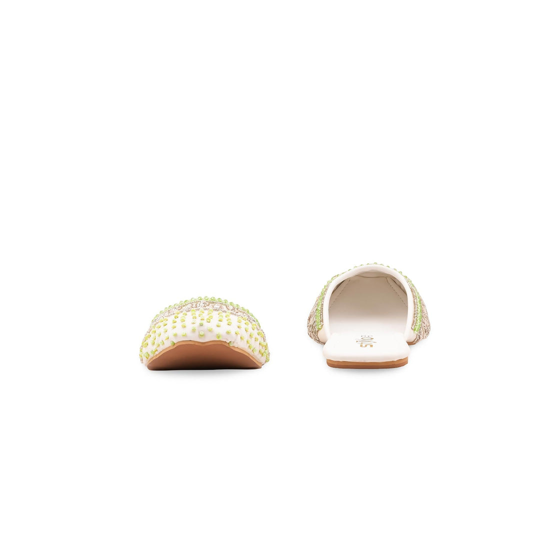 White Fancy Back Open Khussa EC8612