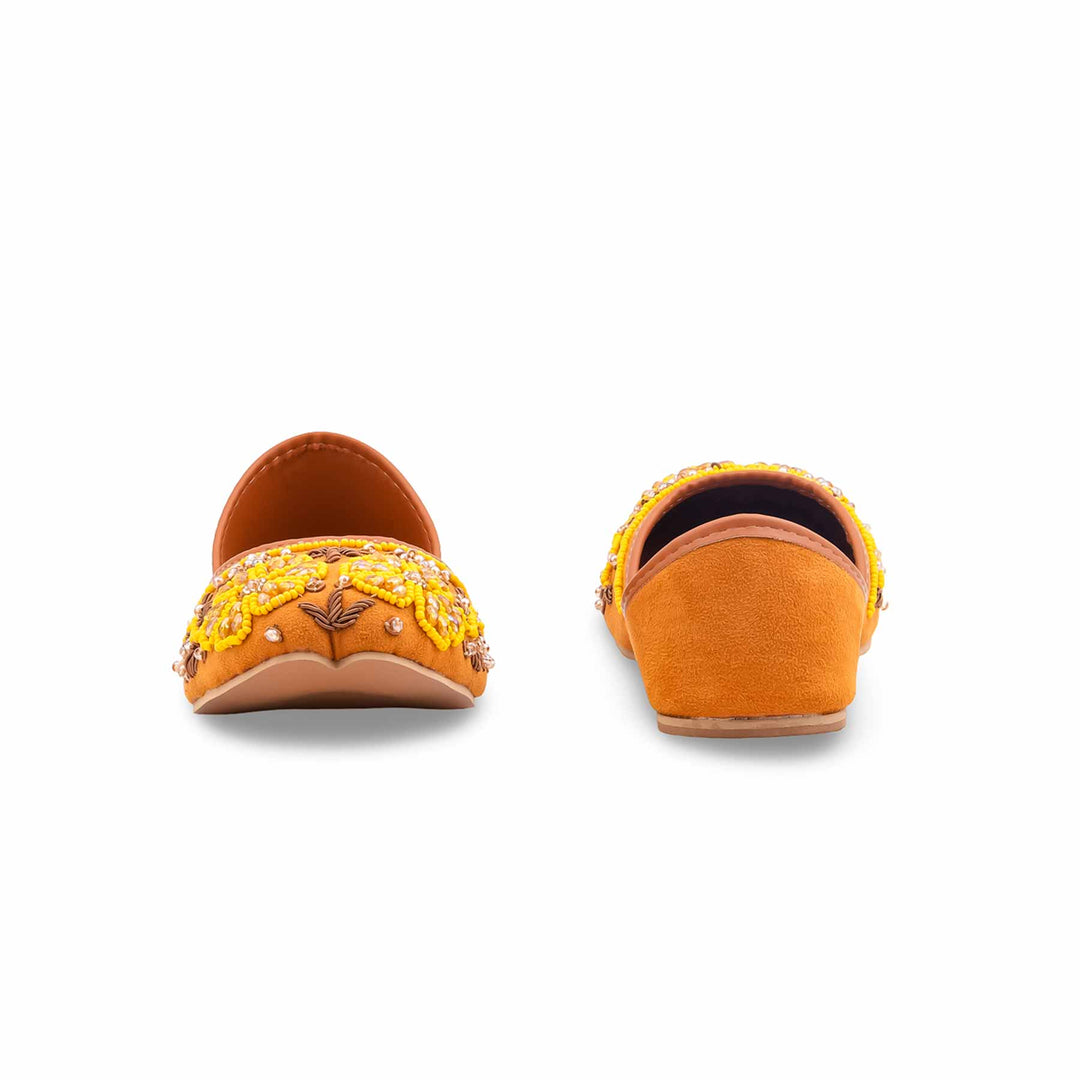 Mustard Fancy Khussa For Ladies EC8617