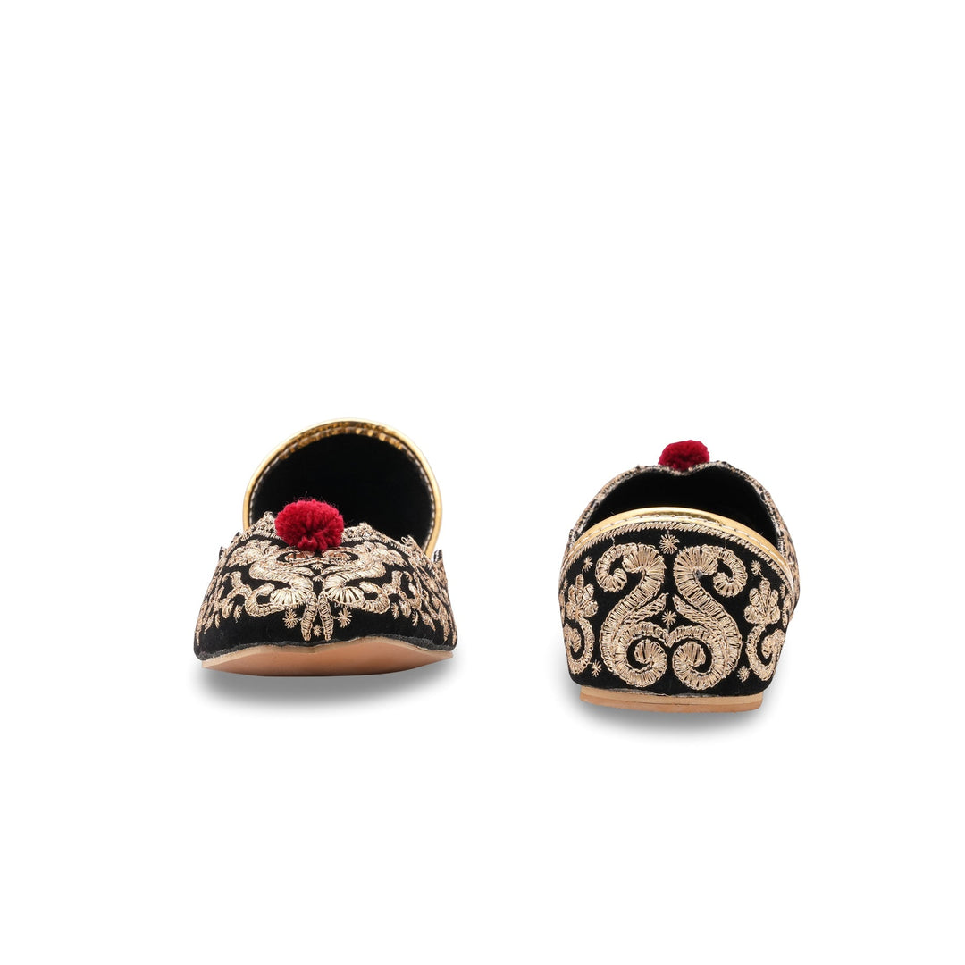 Golden Ethnic Khusa For Ladies EC8622