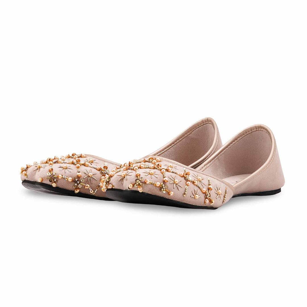 Golden Fancy Khussa For Ladies EC8626