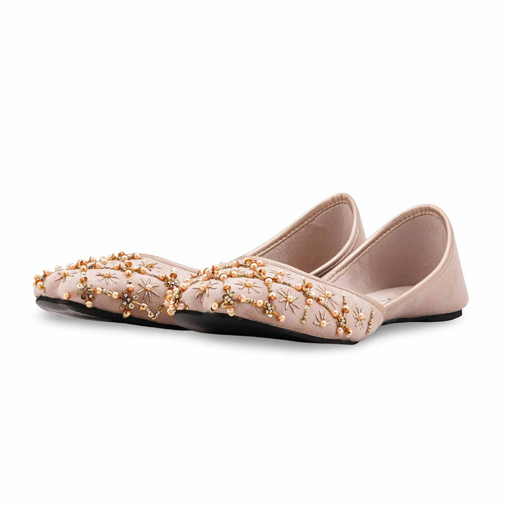 Golden Fancy Khussa For Ladies EC8626