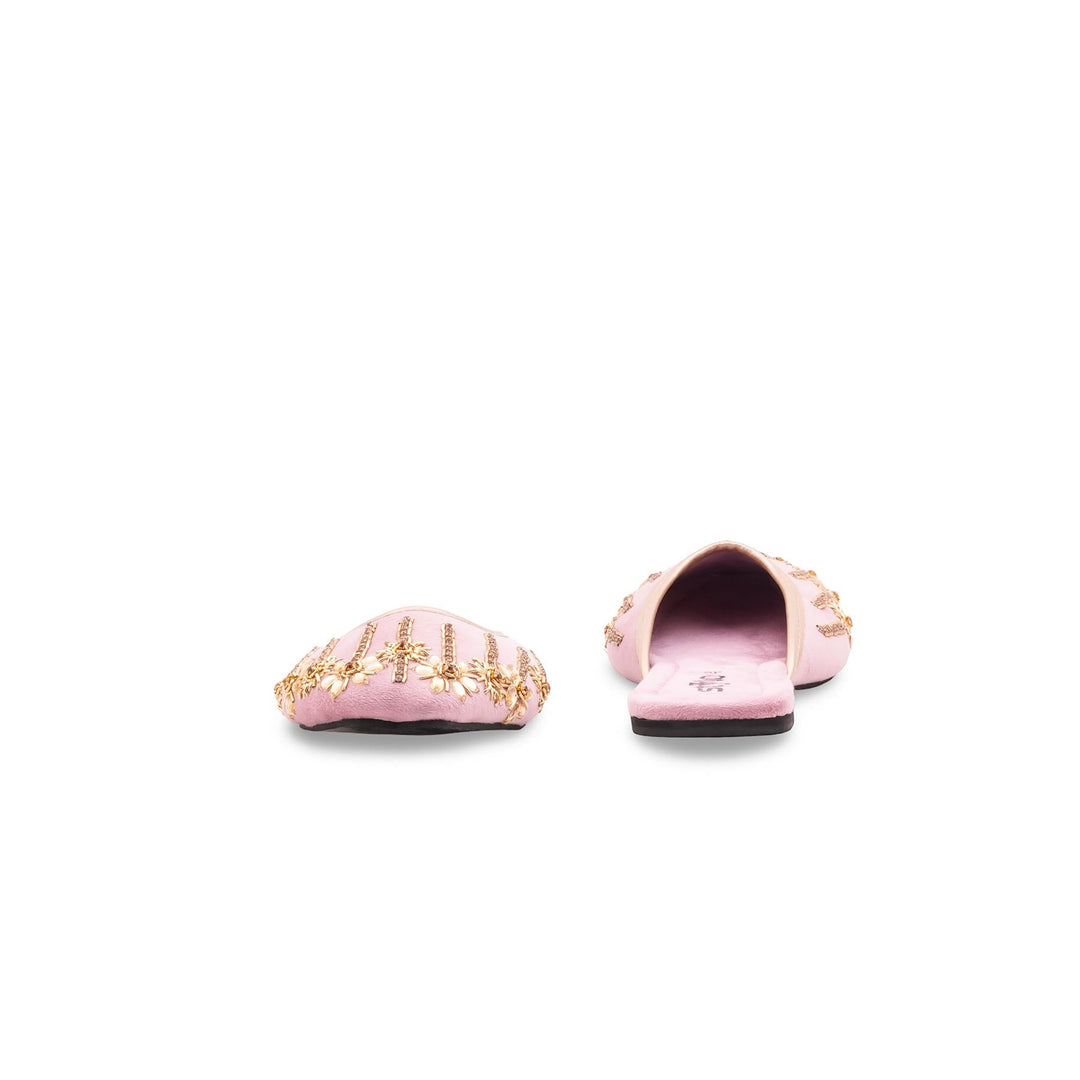 Pink Fancy Back Open Khussa EC8631