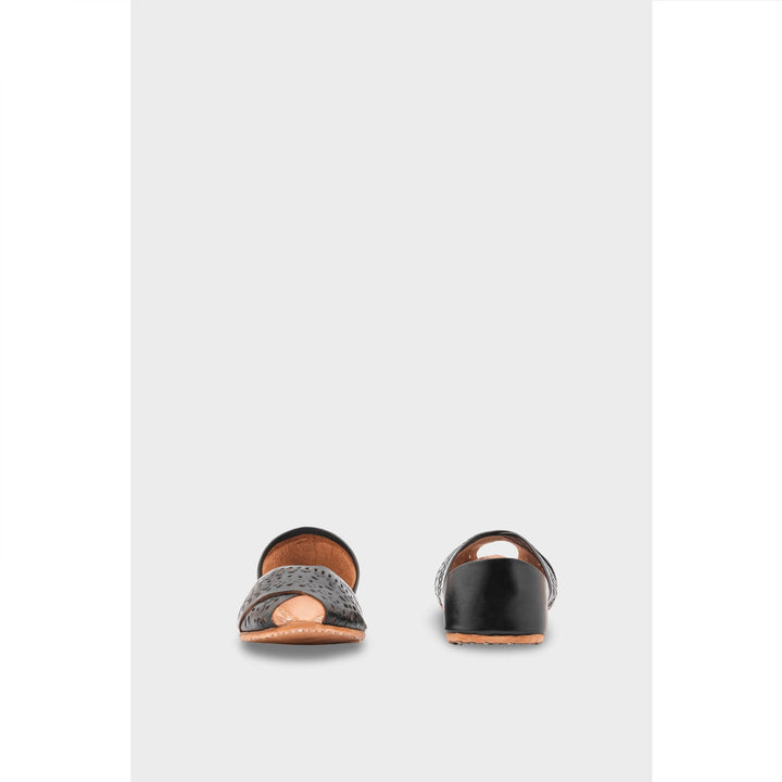 Black Leather Khussa EC8639