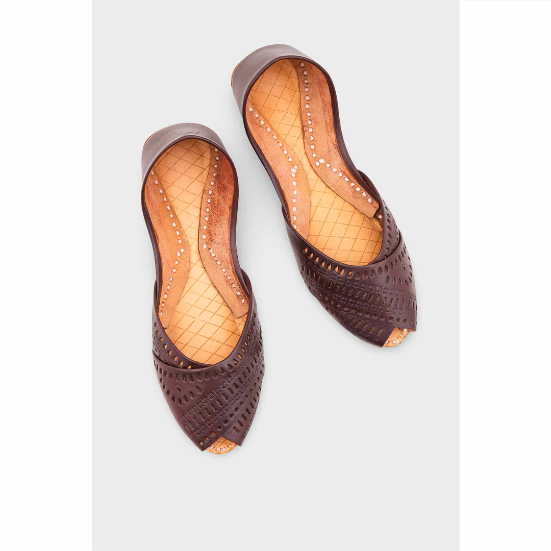Brown Leather Khussa EC8639