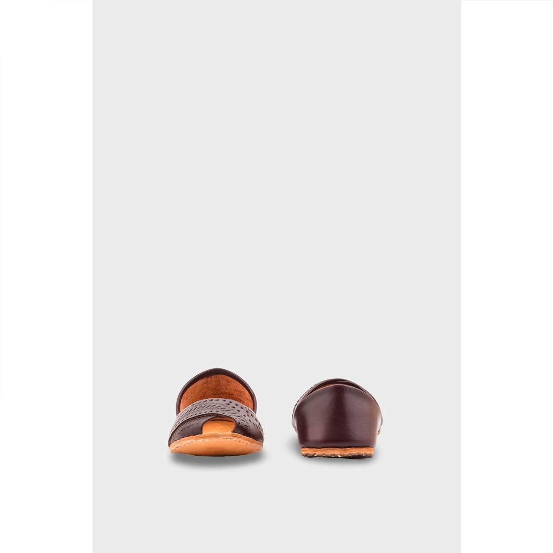 Brown Leather Khussa EC8639