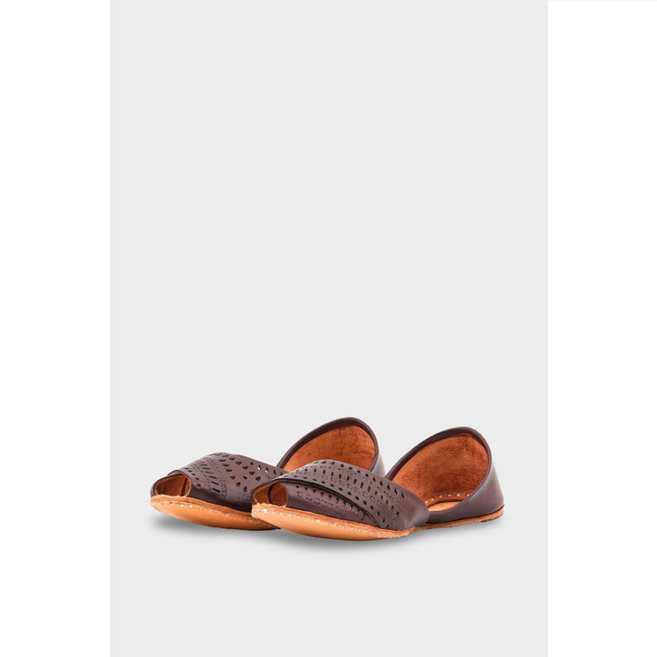 Brown Leather Khussa EC8639