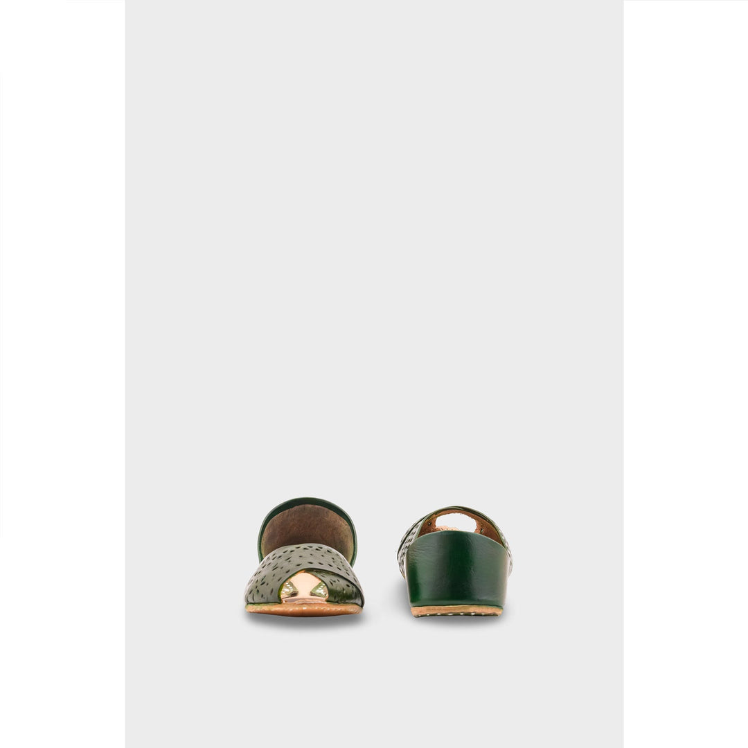 Green Leather Khussa EC8639
