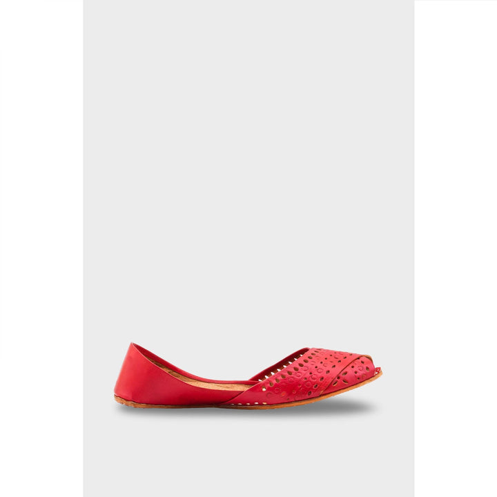 Red Leather Khussa EC8639
