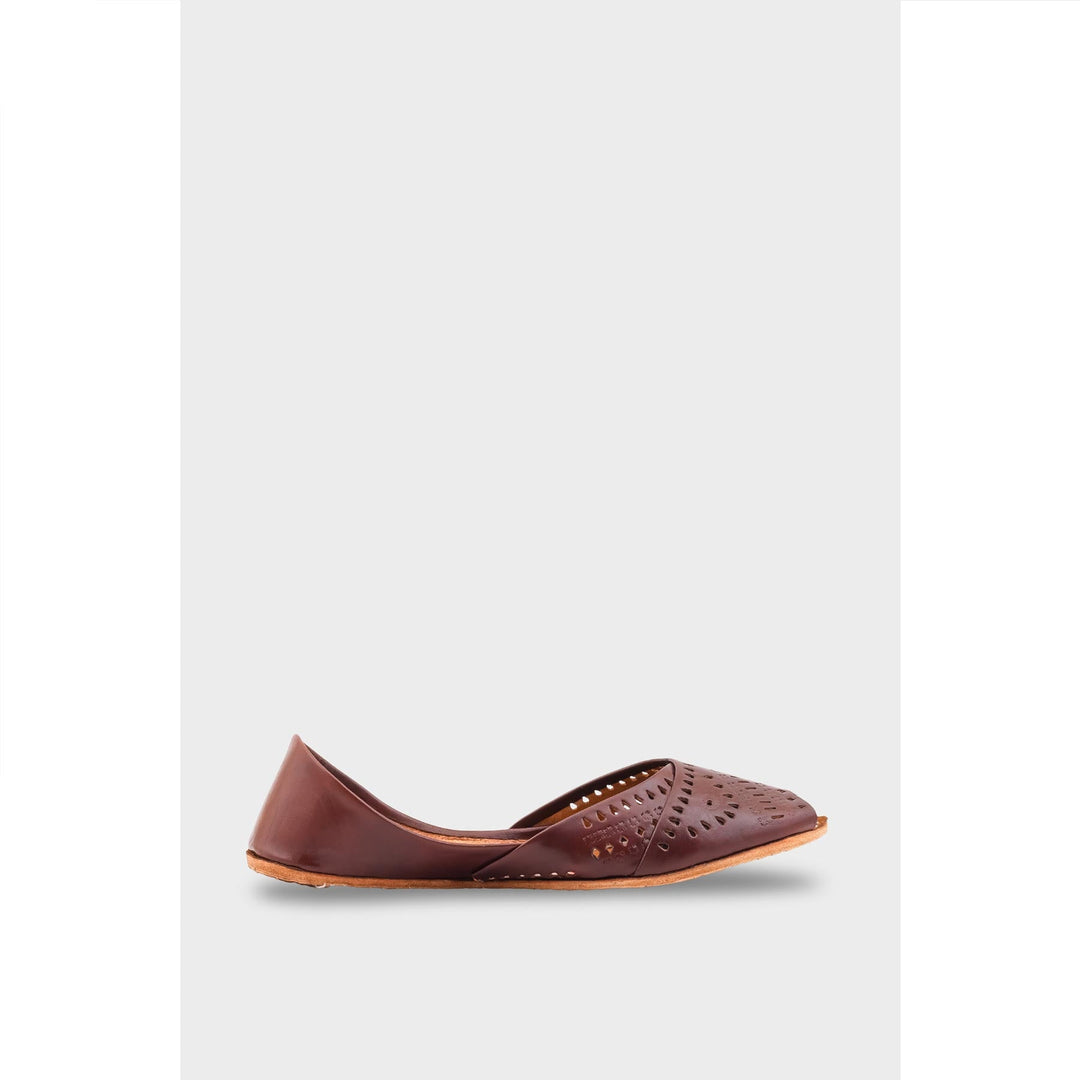 Coffee Leather Khussa EC8639
