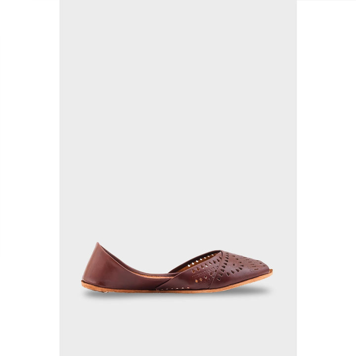 Coffee Leather Khussa EC8639