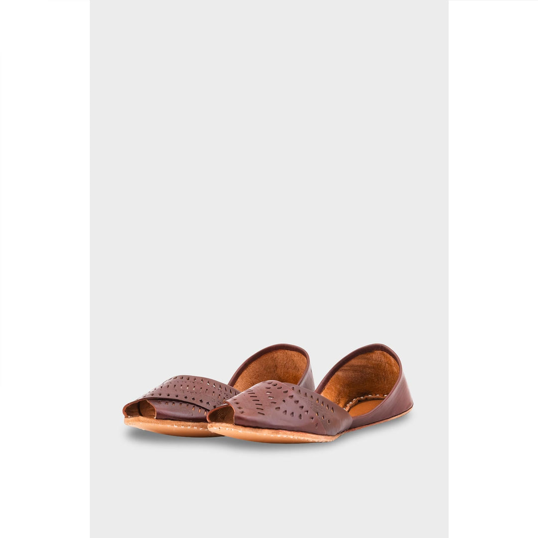 Coffee Leather Khussa EC8639