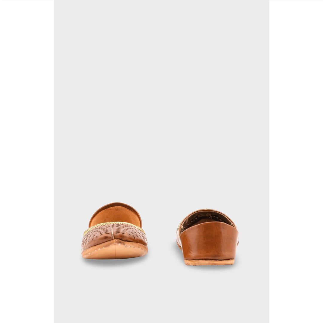 Mustard Leather Khussa EC8640