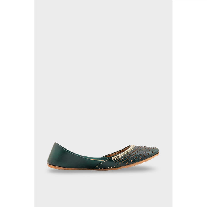 Green Leather Khussa EC8640