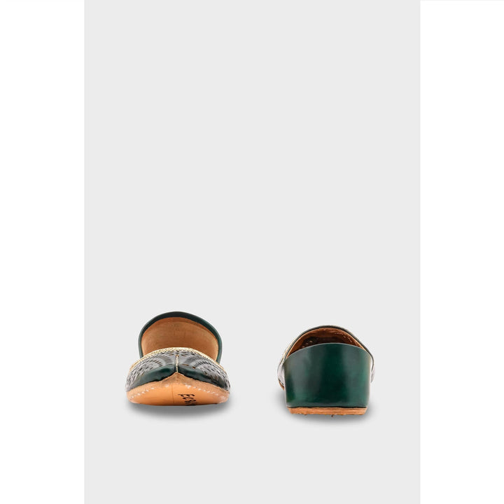 Green Leather Khussa EC8640