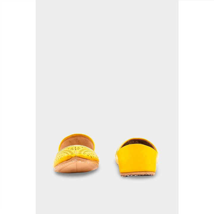 Yellow Leather Khussa EC8640
