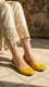 Yellow Leather Khussa EC8640